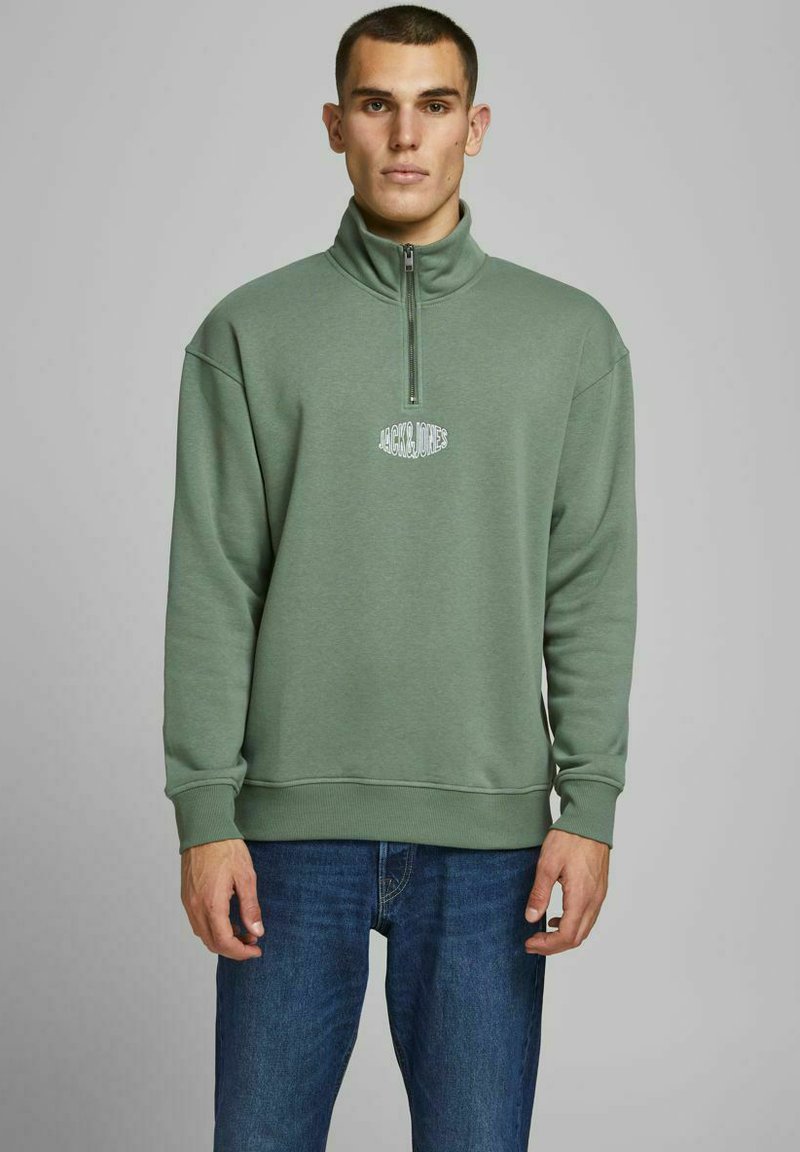 Jack & Jones HALBREISSVERSCHLUSS Sweatshirt sea spray/green