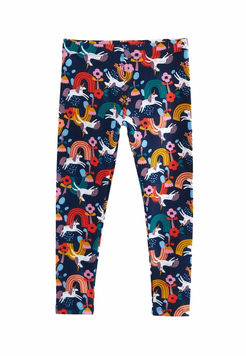 Next ANIMAL PRINT - Tajice-hlače - navy blue pink rainbow unicorn