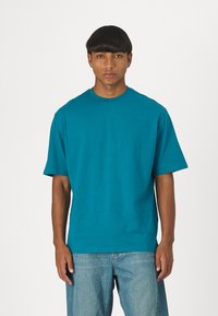 YOURTURN UNISEX 3 PACK BASIC OVERSIZED T-SHIRT - Navadna majica - dark purple - 406_tan - 717_olive - 604