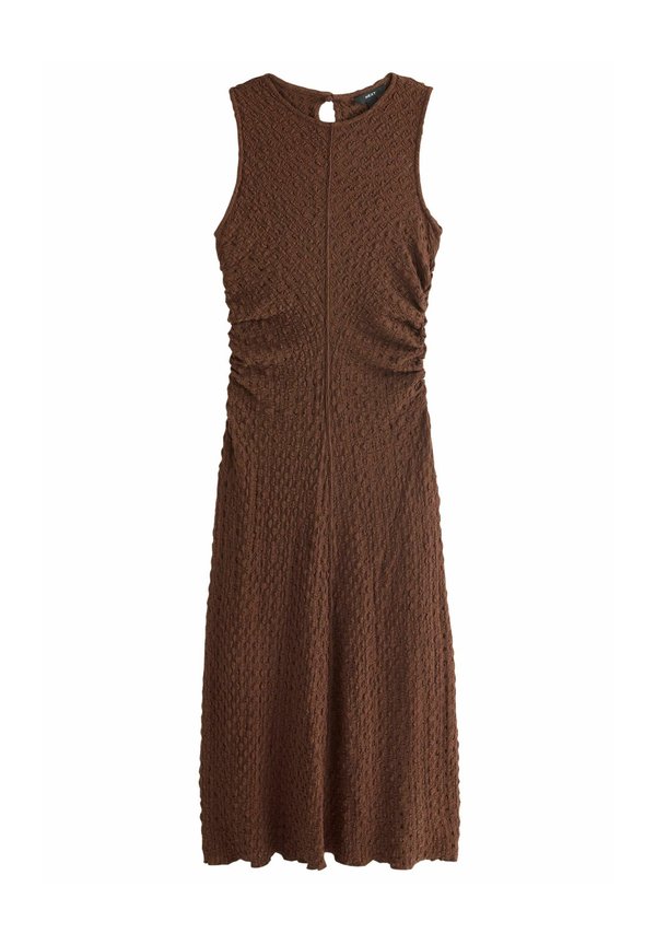 SLEEVELESS TEXTURED RUCHED - Maxikleid