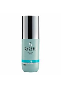 Bottiglia verde menta con tappo argentato. Il testo include "System Professional", "Balance Lotion" e "B5" con una banda accentuata turchese. 125 ml.