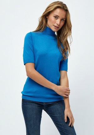 MILIMA ROLL NECK KNIT - Lihtne T-särk - ocean blue