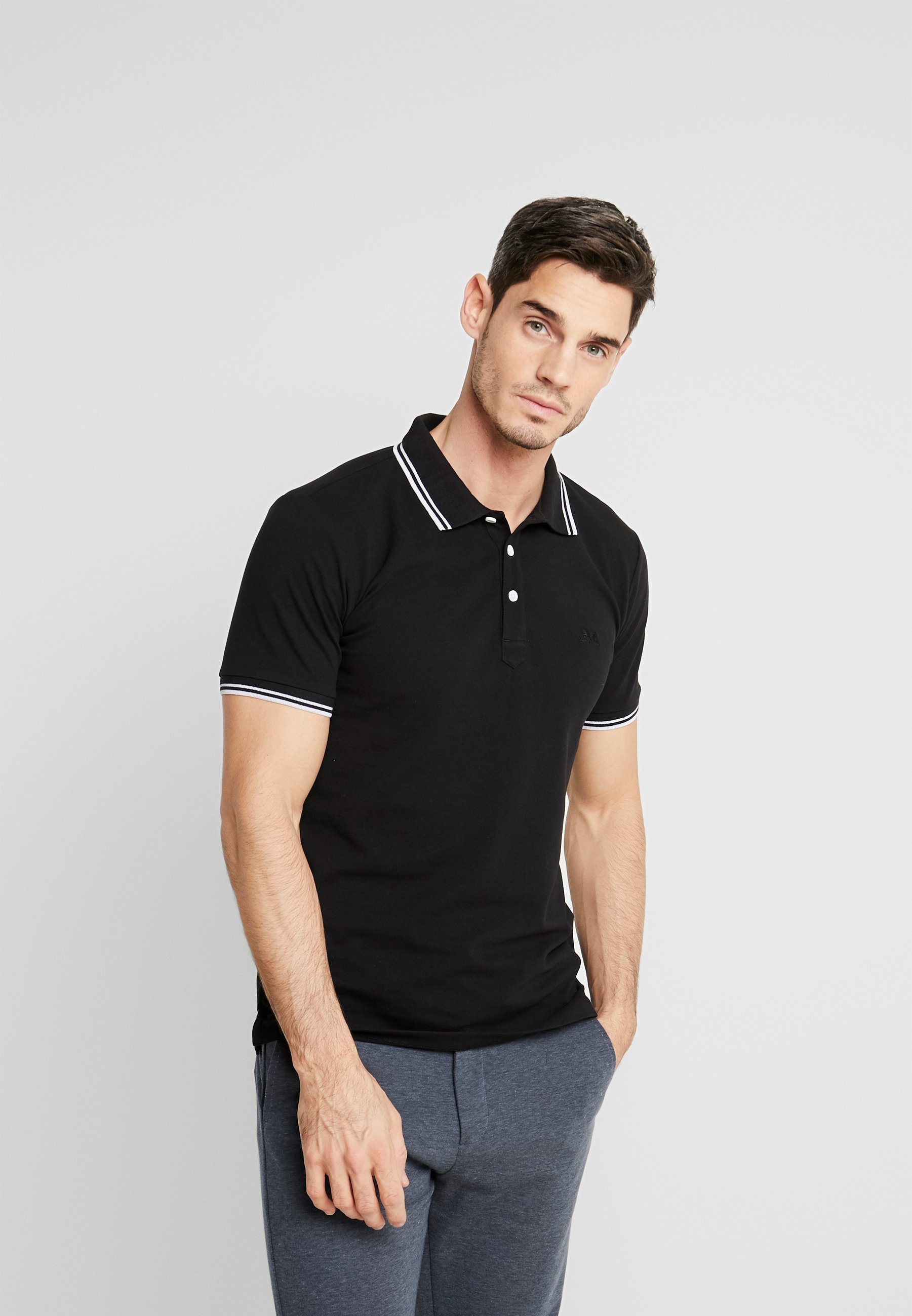piped polo shirt