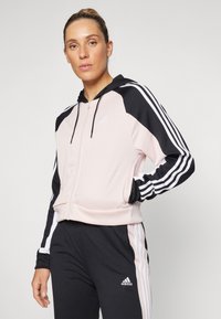 adidas Sportswear BOLDBLOCK TRACKSUIT - Tuta - black/sandy pink