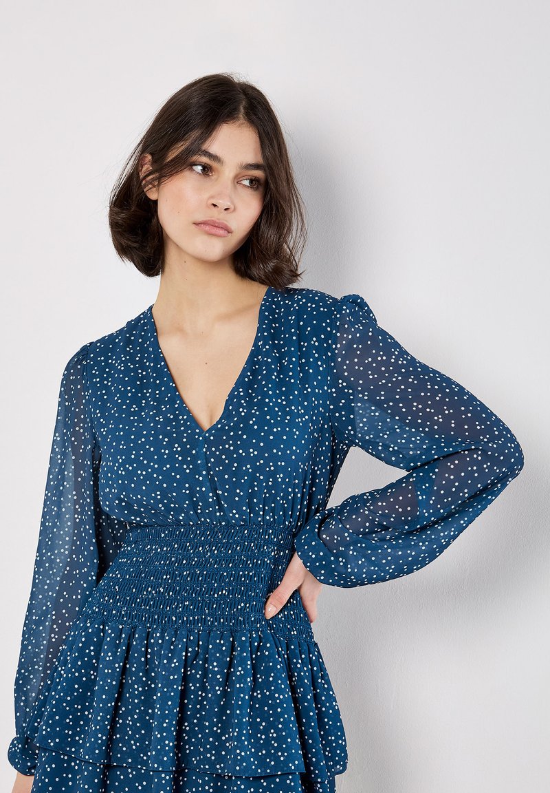 Apricot SPOT PRINT MINI Vestido informal teal/azul petróleo