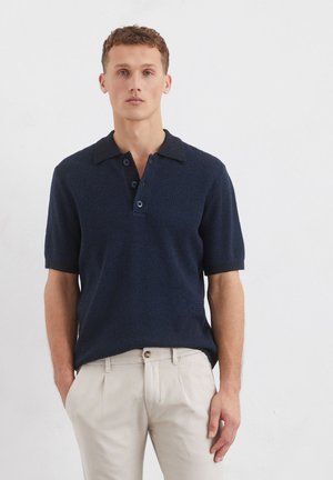 SHORTSLEEVE STRUCTURED - Polo shirt - dark navy