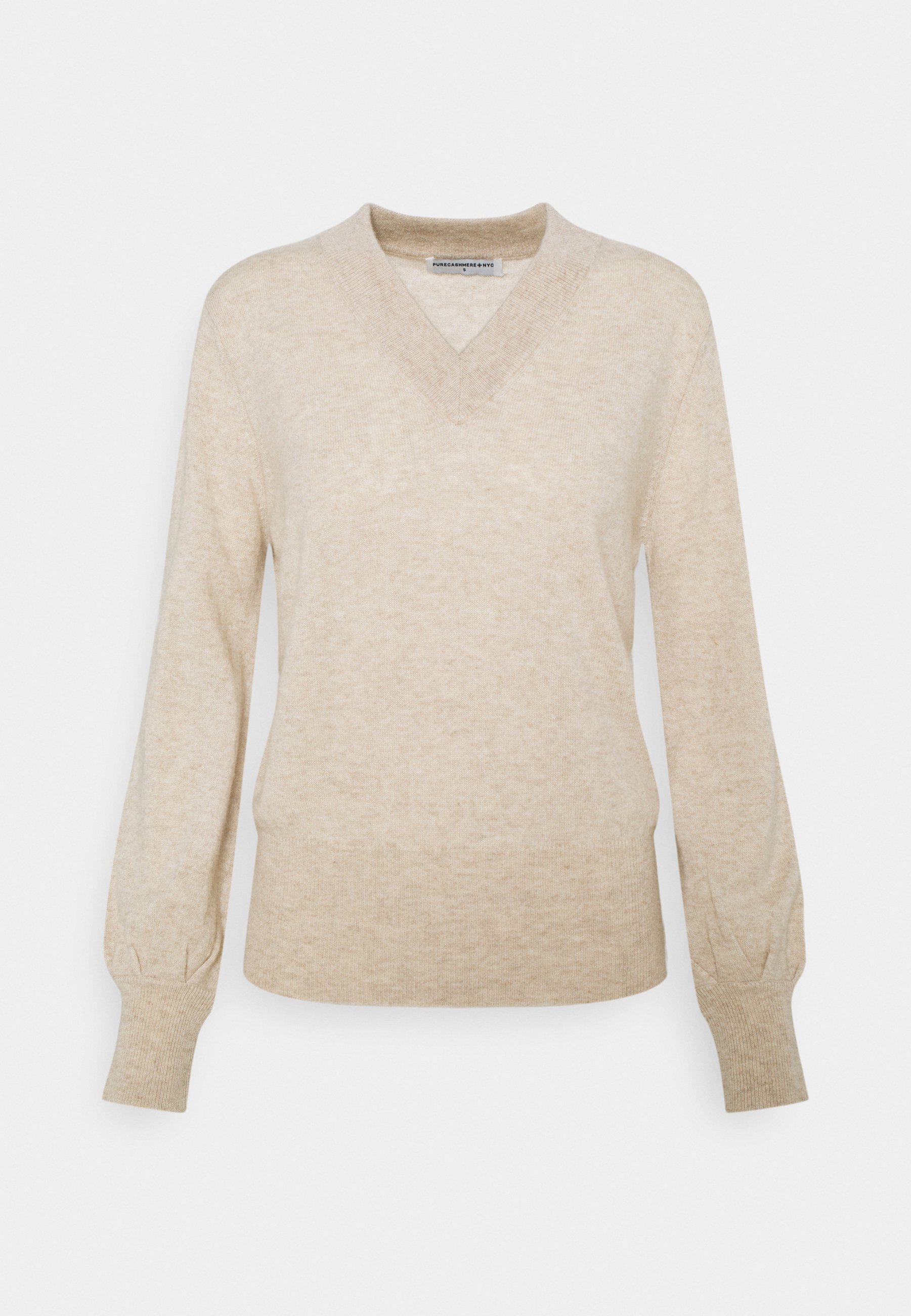 pure cashmere V NECK BALLOON SLEEVE 