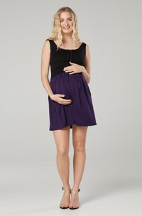 Chelsea Clark MATERNITY  FUNCTION - Vapaa-ajan mekko - czarny fioletowy