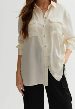 Button-down blouse - beige