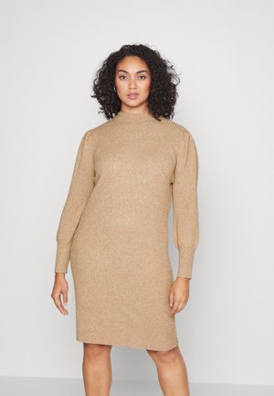 Vila Dames VIRIL CREW NECK L/S MIDI DRESS - NO 14061427, Pineed/Detail: donker melange, L