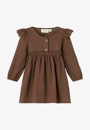 LANGE ÄRMEL - Day dress - chestnut