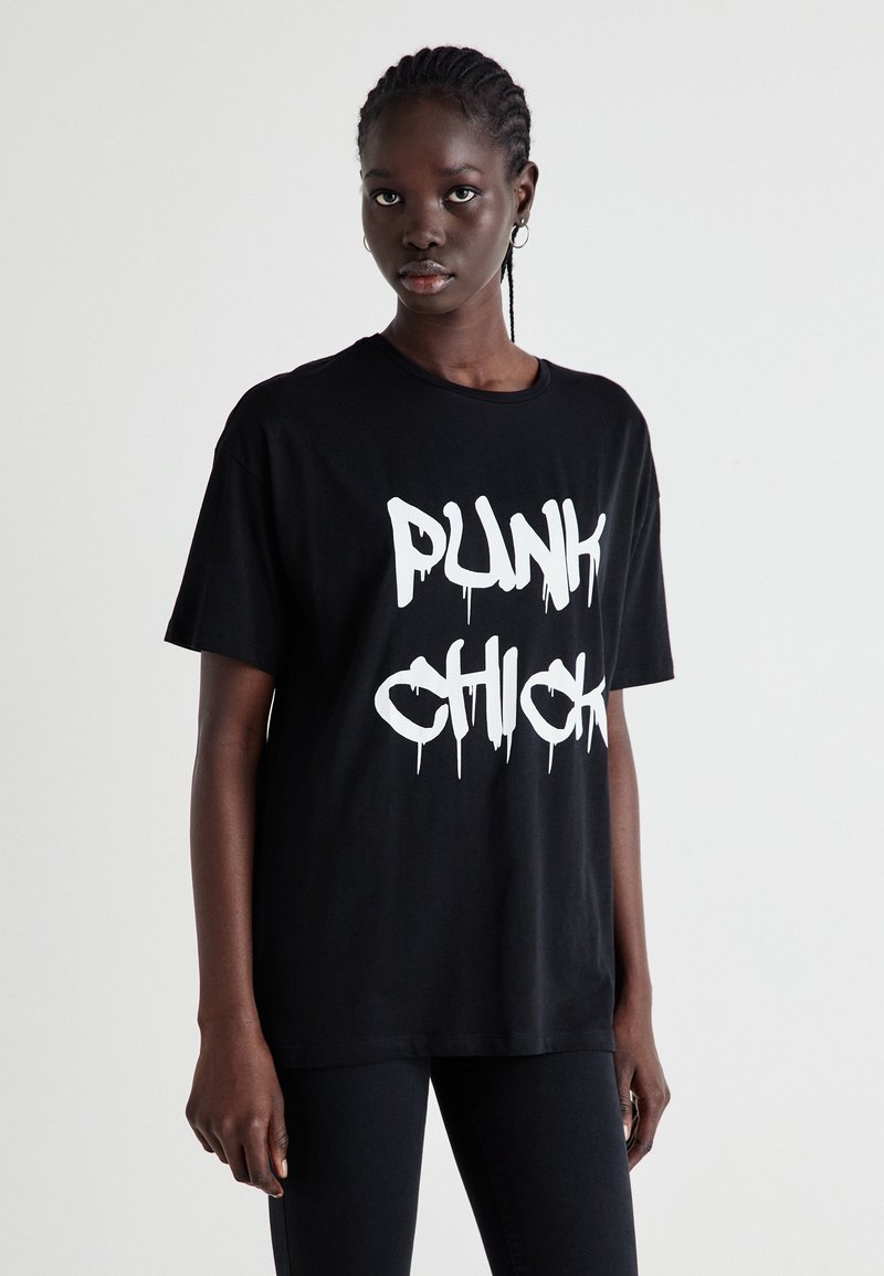 Noisy May SERA ONECK VIP - T-shirt estampada - black