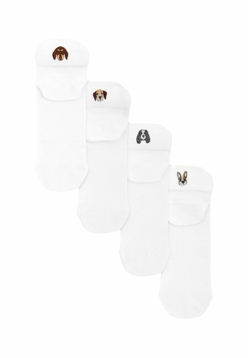 Next EMBROIDERED 4 PACK REGULAR FIT - Strømper - white dogs
