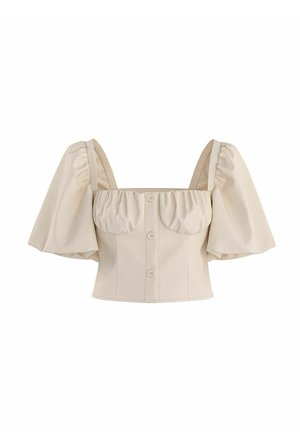 HYPEDROP, TOP HDLAURA PUFF SLEEVE - Bluse - white swan