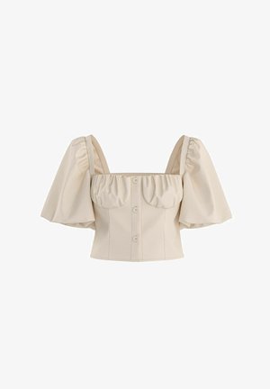 HYPEDROP, TOP HDLAURA PUFF SLEEVE - Bluse - white swan