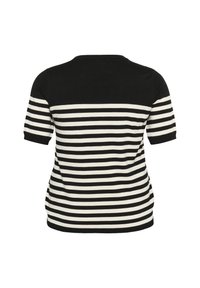 Kaffe Curve LIZZY STRIPED - T-shirt imprimé - black turtledove half stripe