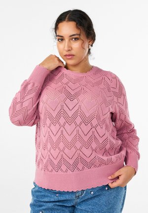 Striktrøje - foxglove