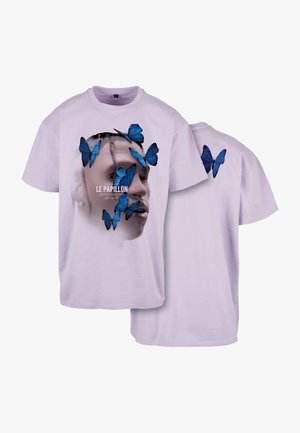 LE PAPILLON OVERSIZE - Nyomott mintás póló - lilac
