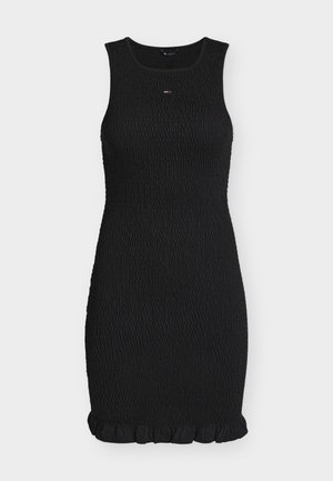 Tommy Jeans, MINI SMOCK TANK DRESS - Päevakleit - black