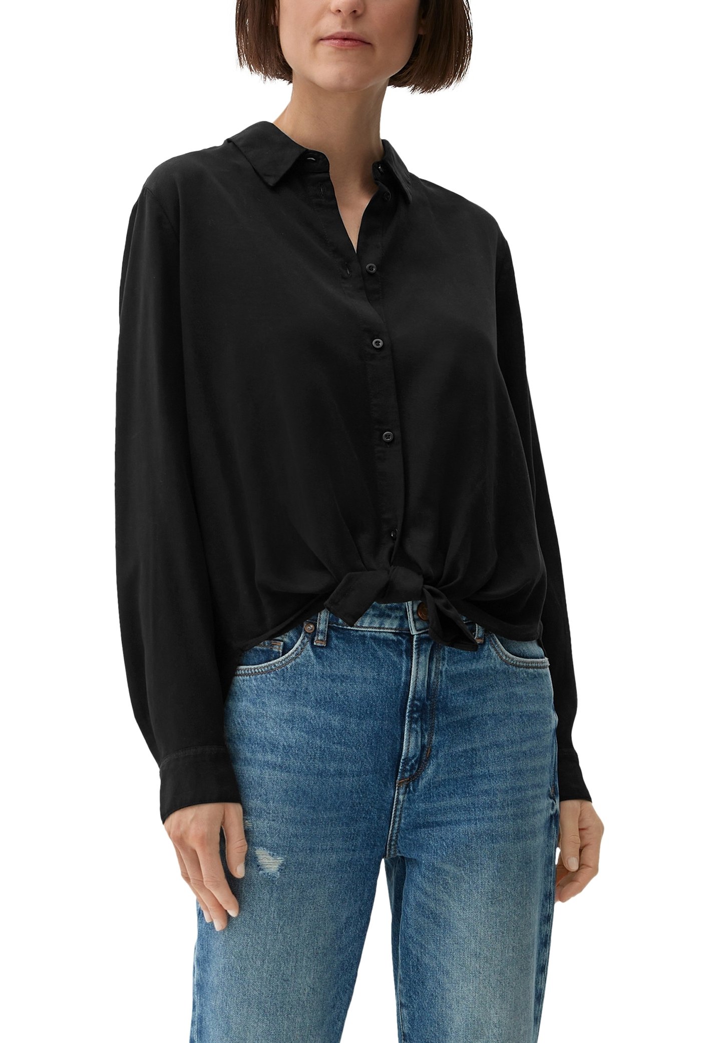 Chemisier S.Oliver Femme Taille 48 - Bordeaux, Rayé, Manches Longues - Neuf Avec étiquettes