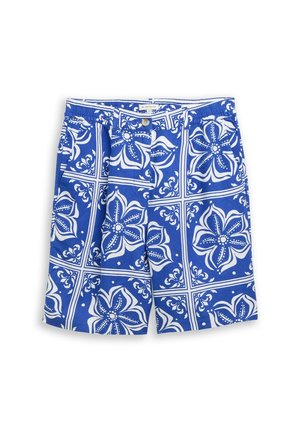 TOM TAILOR, Shorts - blue flower tile design