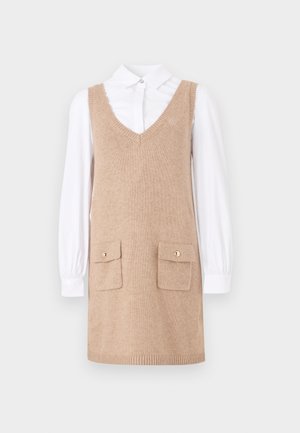 VIVIANNE DRESS - Haljina-majica - cappucino/white