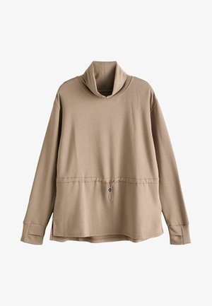 COWL NECK - Bluză de molton - mink brown
