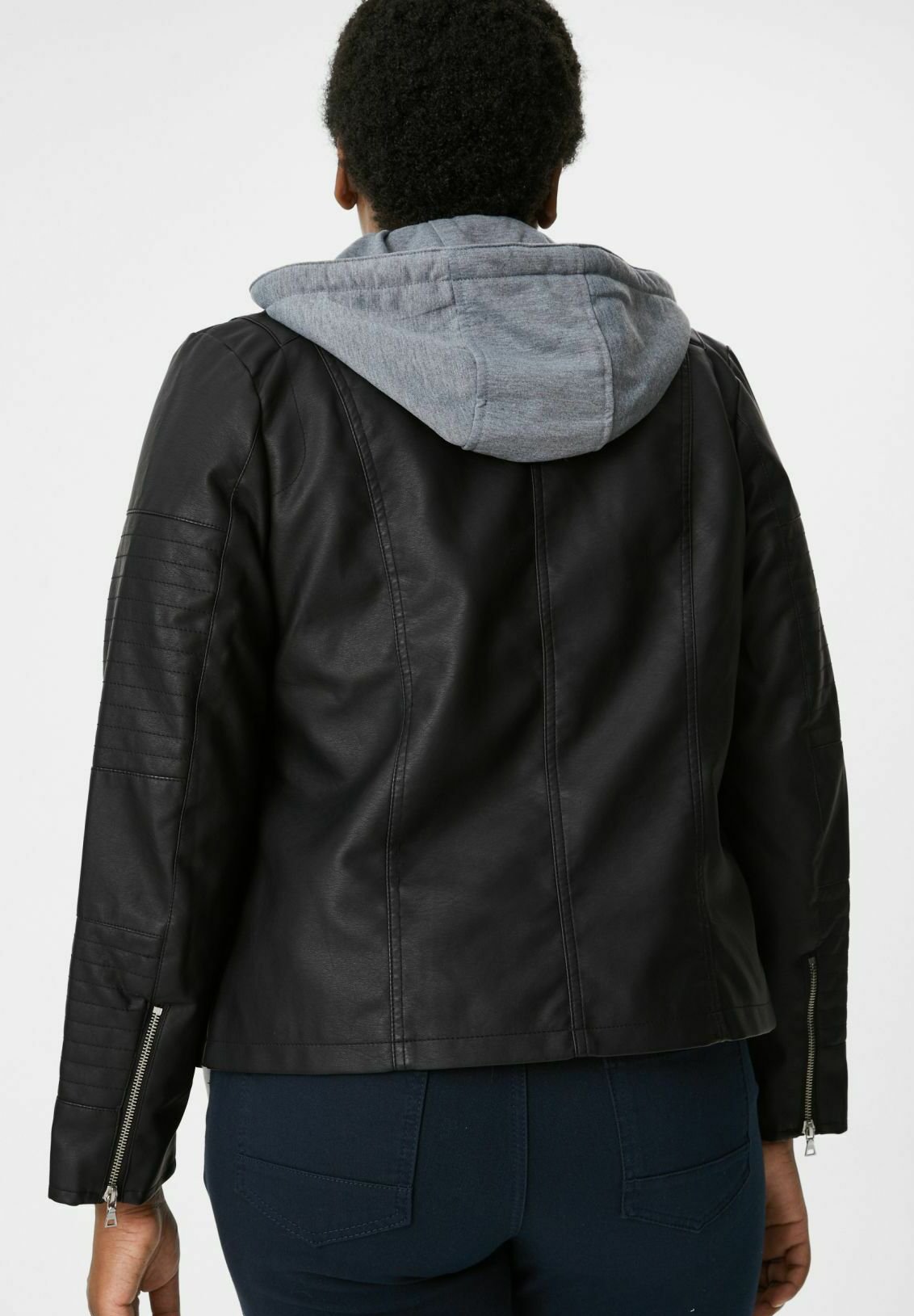 C\u0026A Chaqueta de cuero sintético - black/negro - Zalando.es