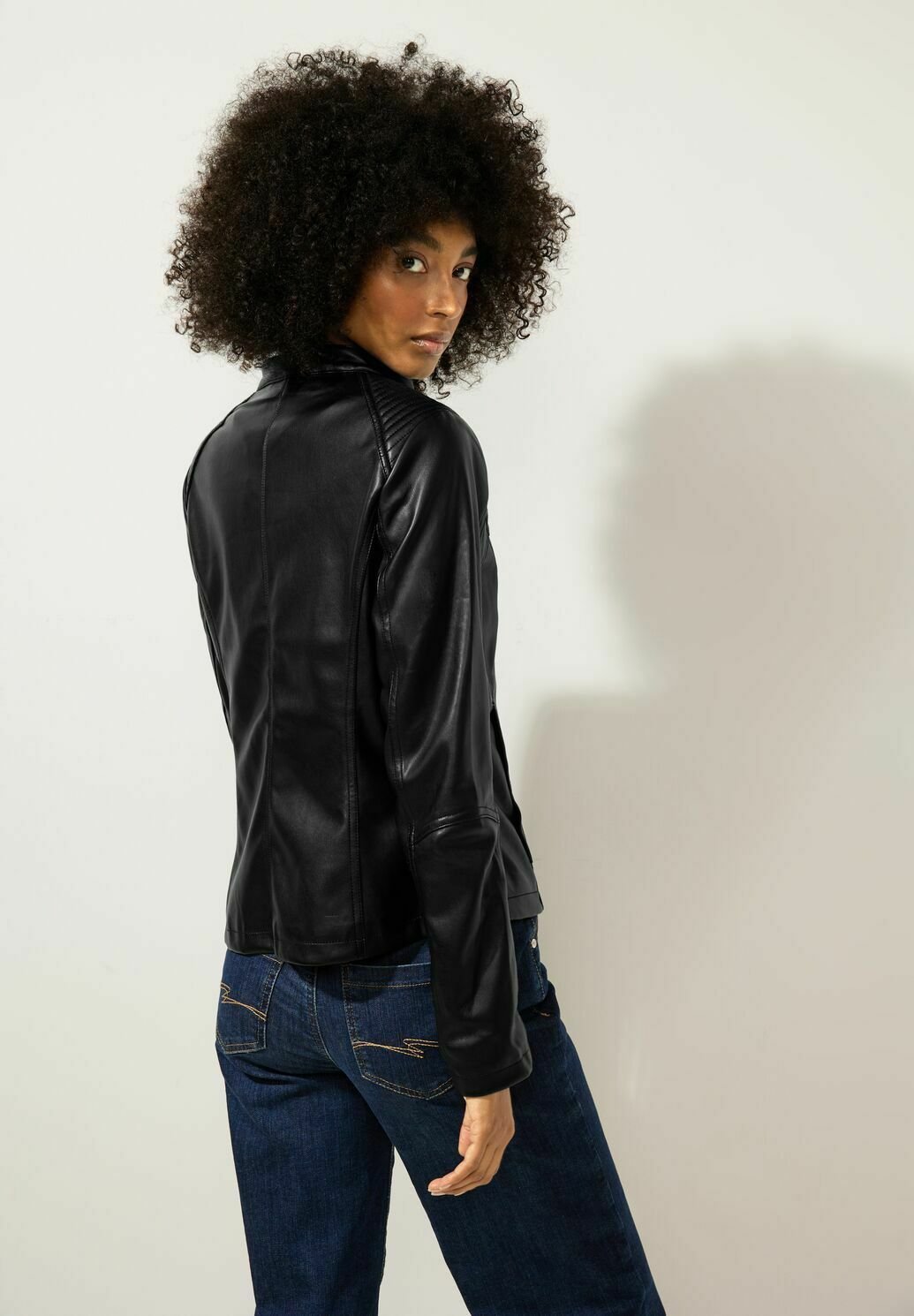 Street One Faux leather jacket - schwarz/black - Zalando