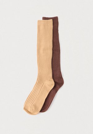 Anna Field 2 PACK - Chaussettes hautes - brown/beige