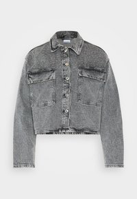 VMELLAS STUDS SHIRT - Bluza s gumbima - light grey denim