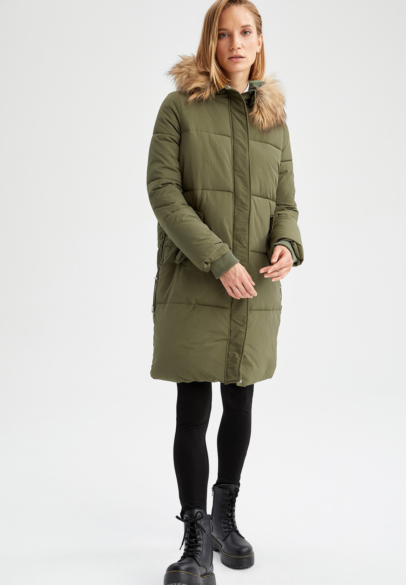 khaki warehouse coat