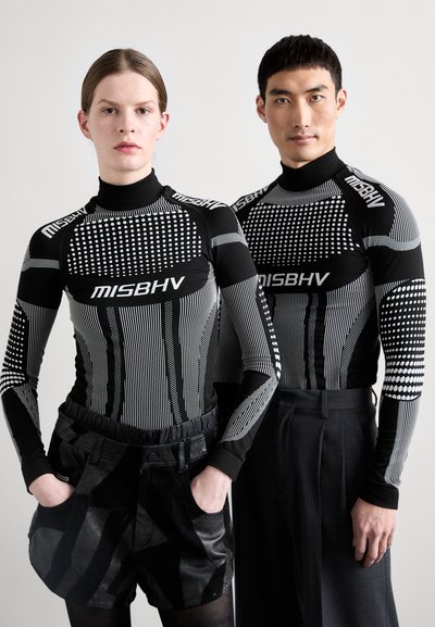 MISBHV SPORT EUROPA LONGSLEEVE UNISEX - Long sleeved top - black/white