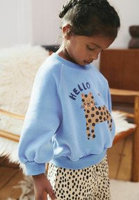 Next PRINTED WIDE JOGGERS SET - Mikina - blue