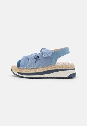 Plateausandaler - light-blue denim
