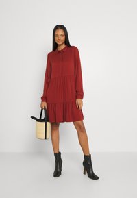 VILA VIMOROSE SHIRT DRESS - Vestido camiseiro - burnt henna