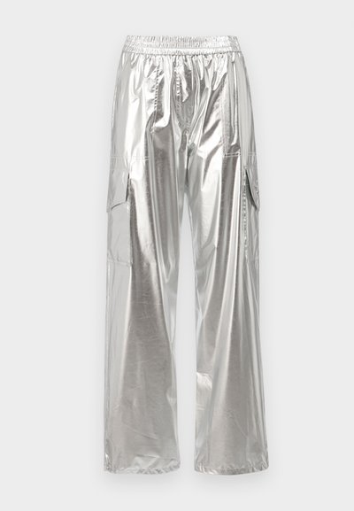 MCM METALLIC PANTS  - Cargo trousers - silver