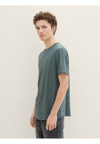 TOM TAILOR DENIM OPEN EDGE MELANGE - T-shirt basic - dark gable green