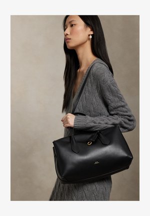 Polo Ralph Lauren, BELLPORT LEATHER SATCHEL - Handtasche - black