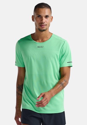 LIGHT SPEED - Sports T-shirt - spring green black reflective
