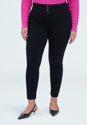 CON BOTTONI DECORATIVI - Jeans Skinny Fit - nero