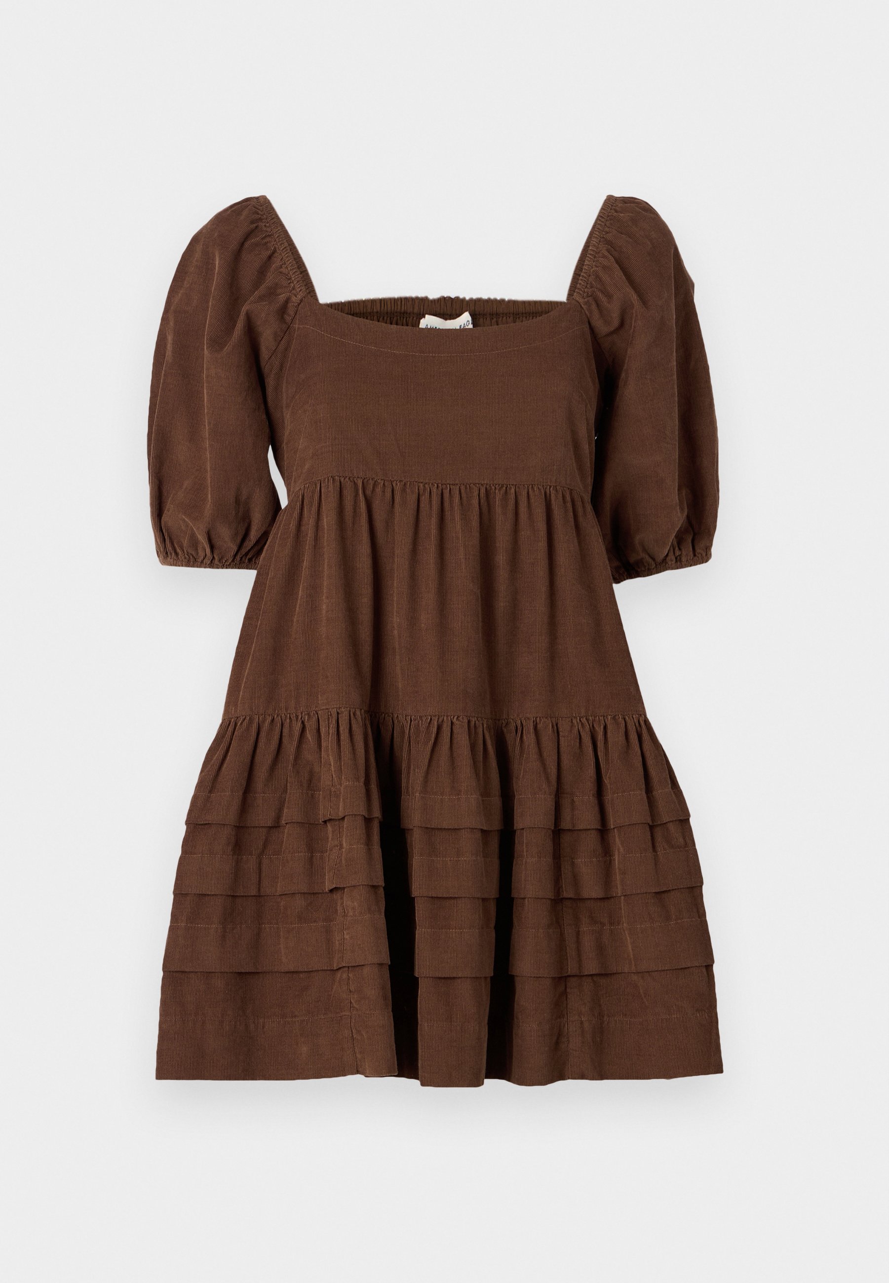 American Eagle PINTUCK FLIRTY MINI - Day dress - brown/light brown