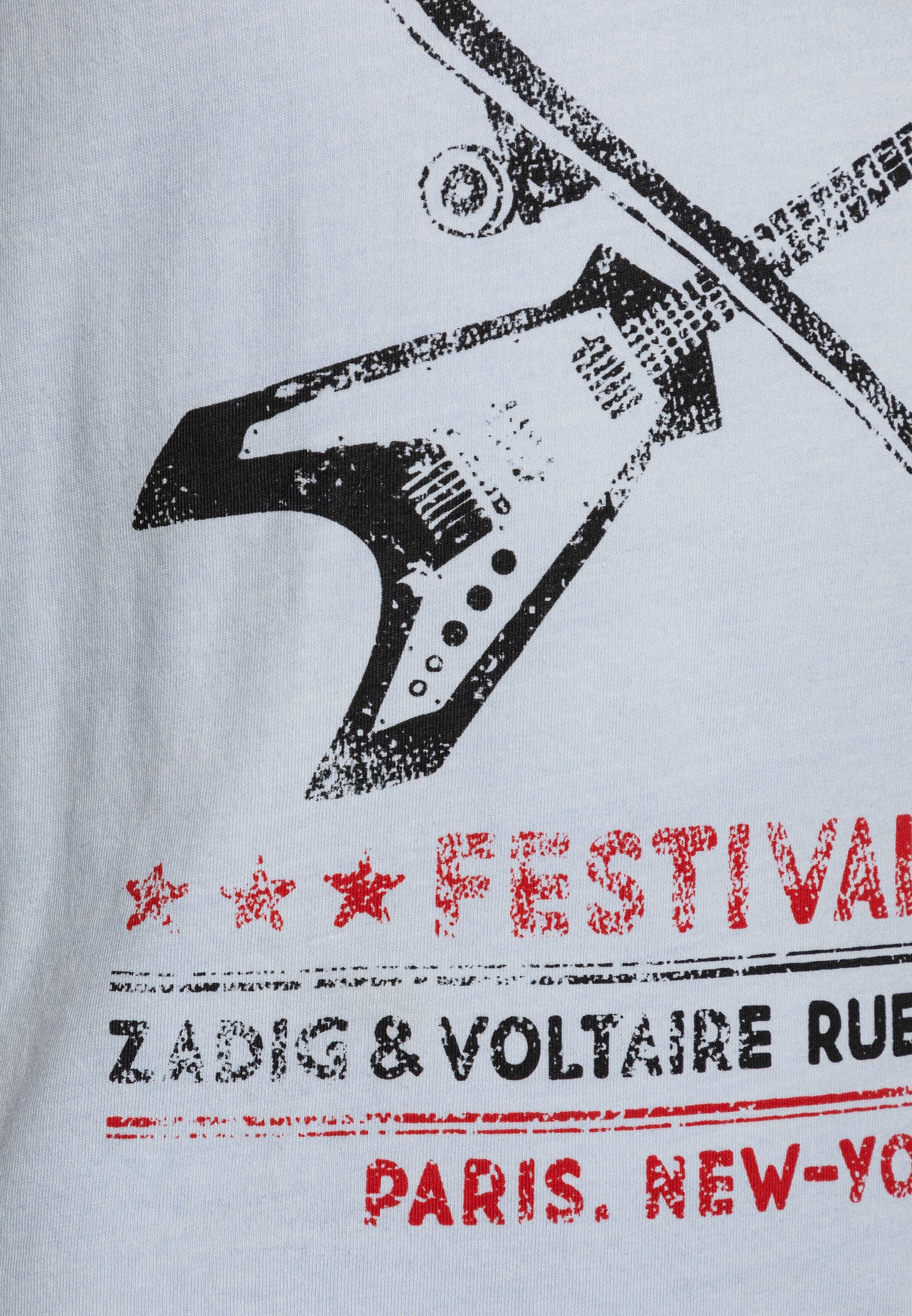 Zadig & Voltaire SHORT SLEEVES T shirt print pale blue Zadig & Voltaire Sweater blueBlauw Zalando.nl