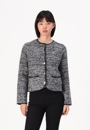 Abercrombie & Fitch Novelty Button Tweed-Inspired Sweater Jacket - Light jacket - black