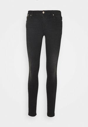 ONLISA4 LIFE REG ZIP - Vaqueros pitillo - black denim