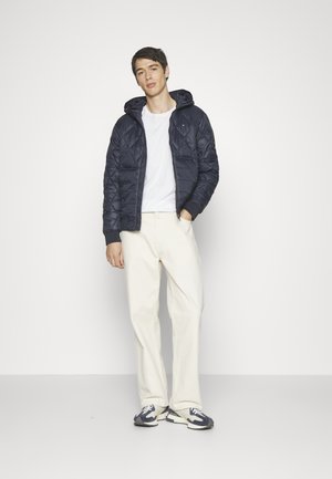 Tommy Hilfiger MIX QUILT HOODED - Übergangsjacke - desert sky