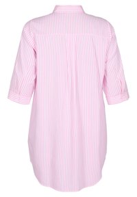 Zizzi LANGES GESTREIFTES MIT 3/4 ÄRMELN - Paitamekko - begonia p.wh.stripe