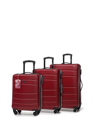 LUGGAGE SET WITH TAG FROM ABS - Wheeled suitcase - red