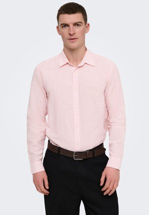 Only & Sons, ONSCAIDEN LIFE LS SOLID LINEN BLEND NOOS - Camisa - veiled pink