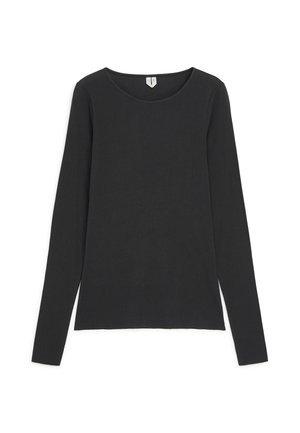 ARKET, ARKET SHEER RIB LONG-SLEEVE TOP - T-shirt à manches longues - black